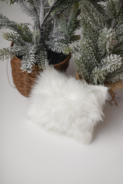 Christmas Snow White Furry Posing Pillow