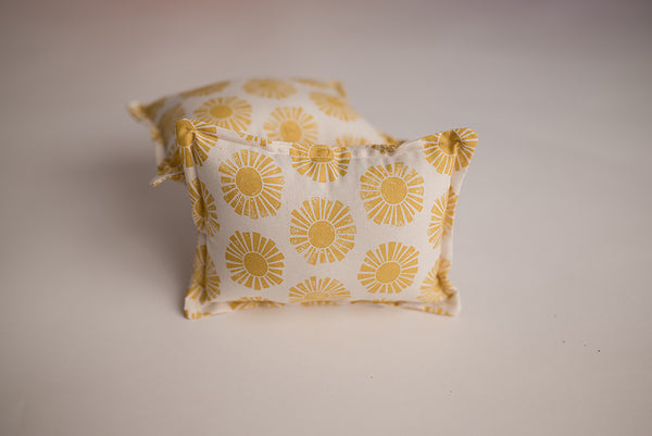 Yellow Sunshine Pillow & Yellow Velvet tieback (each item purchased separately)