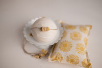 Yellow Sunshine Pillow & Yellow Velvet tieback (each item purchased separately)