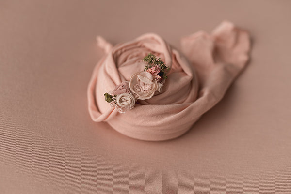 Pink Drop Wrap &  coordinating tieback headband Set(each item purchased separately)