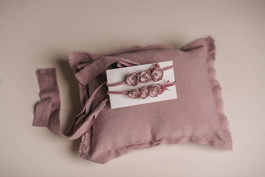 Purple pillow and tieback (each sold separately)