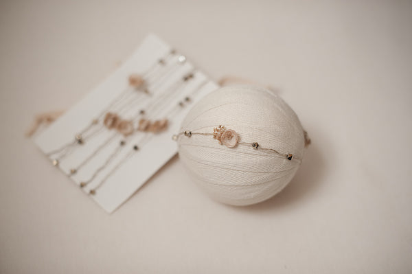 Dainty Bling tieback newborn, baby and sitter