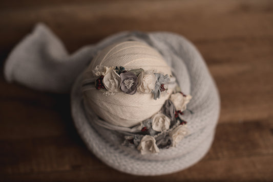 Stretch Knit Swaddle Wrap soft grey
