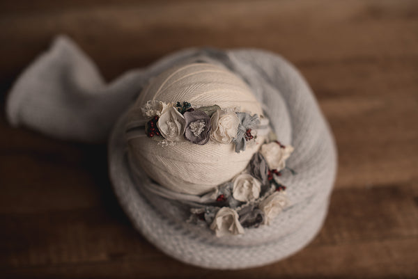 Stretch Knit Swaddle Wrap soft grey